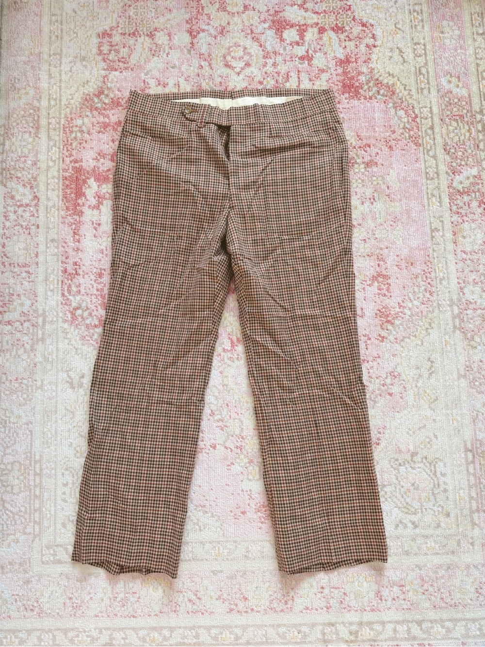 Rivieras, Men’s Maroon Vintage Brown Plaid Chinos